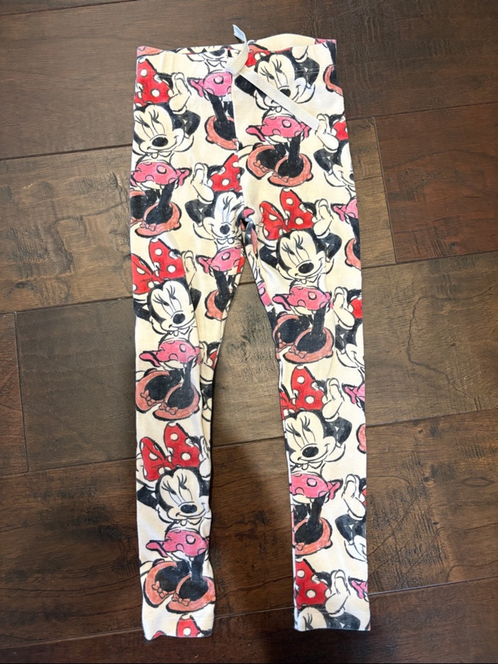 Disney Minnie Mouse Pink and Red Patterned Leggings